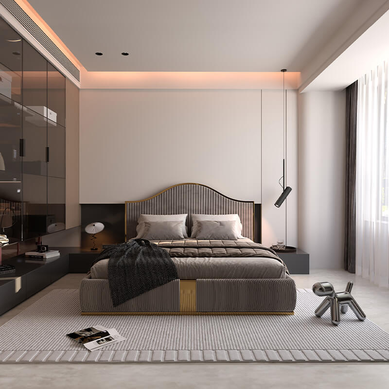 Upholstered king size bed online