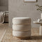 Milo Beige Velvet Three-Tier Pouf
