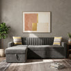 3 Seater L-Shape Tufted Sofa Cum Bed