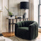 Modern Olive Green Barrel Accent Chair