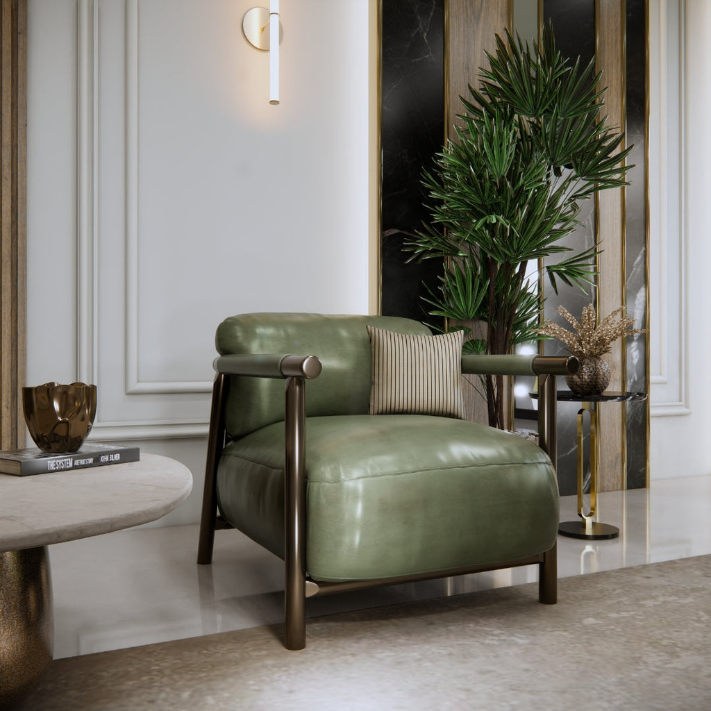 Sage Elegance Luxury Upholstered Modern Accent Chair