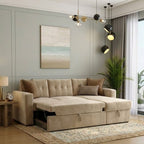 3 Seater Multipurpose L-Shape Convertible Sofa Cum Bed