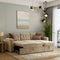 3 Seater Multipurpose L-Shape Convertible Sofa Cum Bed