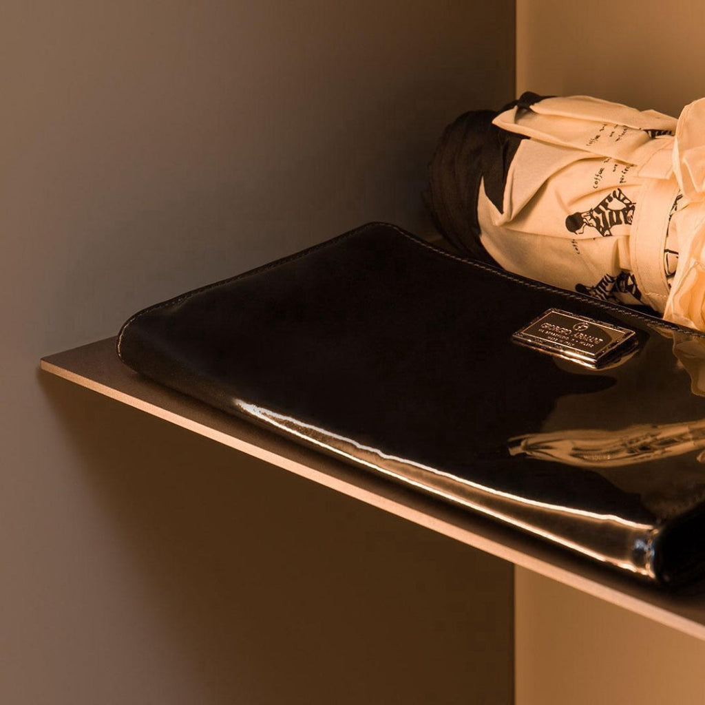 Contemporary Dual-Tone Wardrobe With Open Shelving