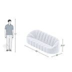 3 Seater Minimalist Snow White Sofa for Lounge
