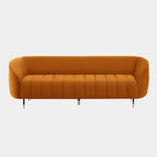 3 Seater Modern Curved Channel Lounge Sofa