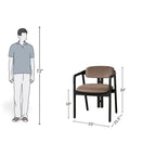 Modern Dining Chair with Cushioned Seat and Backrest

