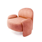 Contemporary Blush-Toned Curved Lounge Chair