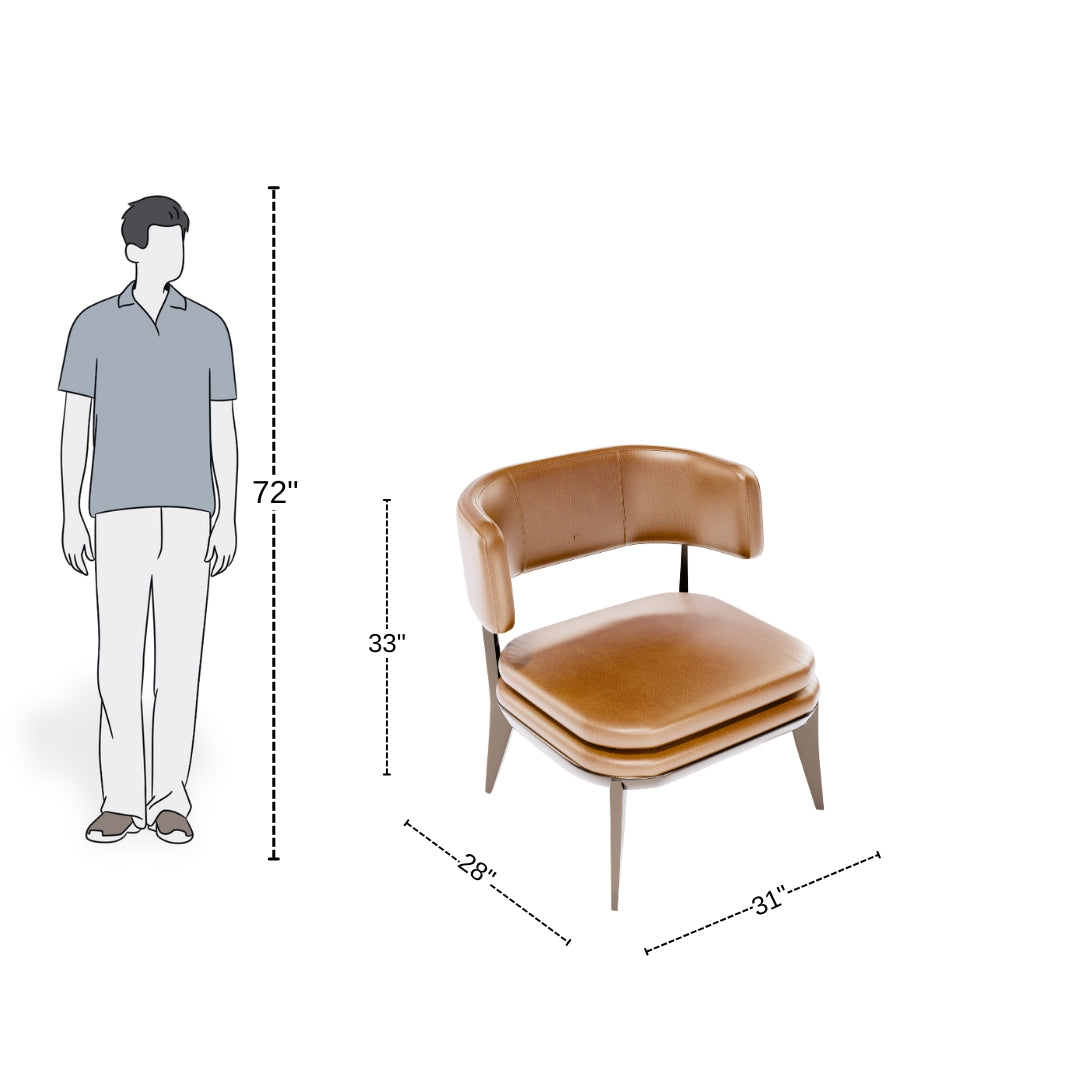 Retro Charm Armless Wooden Accent Chair