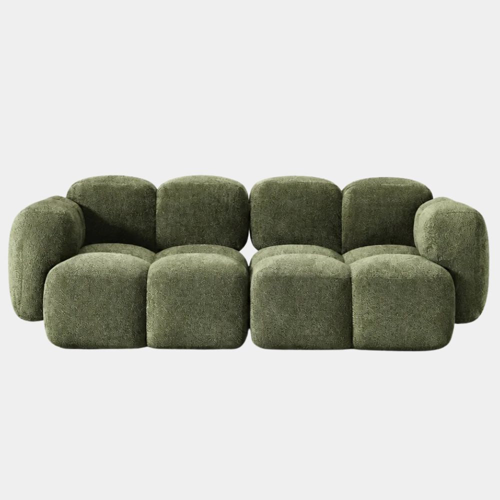 2 Seater Olive Cloud Modular Sofa