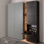 Contemporary Dual-Tone Wardrobe With Open Shelving