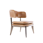 Retro Charm Armless Wooden Accent Chair