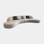 4 Seater Luxe Crescent Curved Sofa