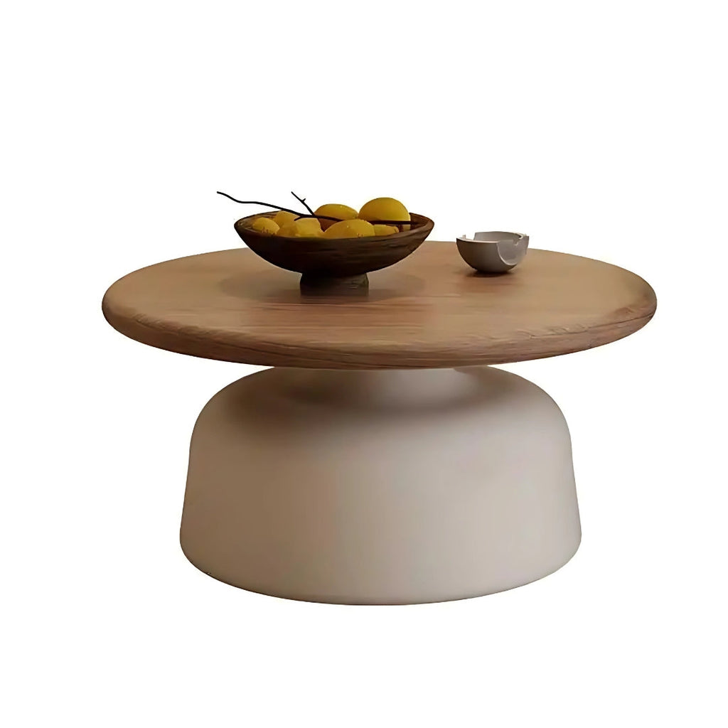 Sculpted Stonewood Circular Duo Tables

