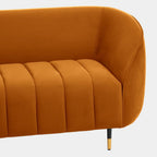 3 Seater Modern Curved Channel Lounge Sofa