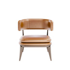 Retro Charm Armless Wooden Accent Chair