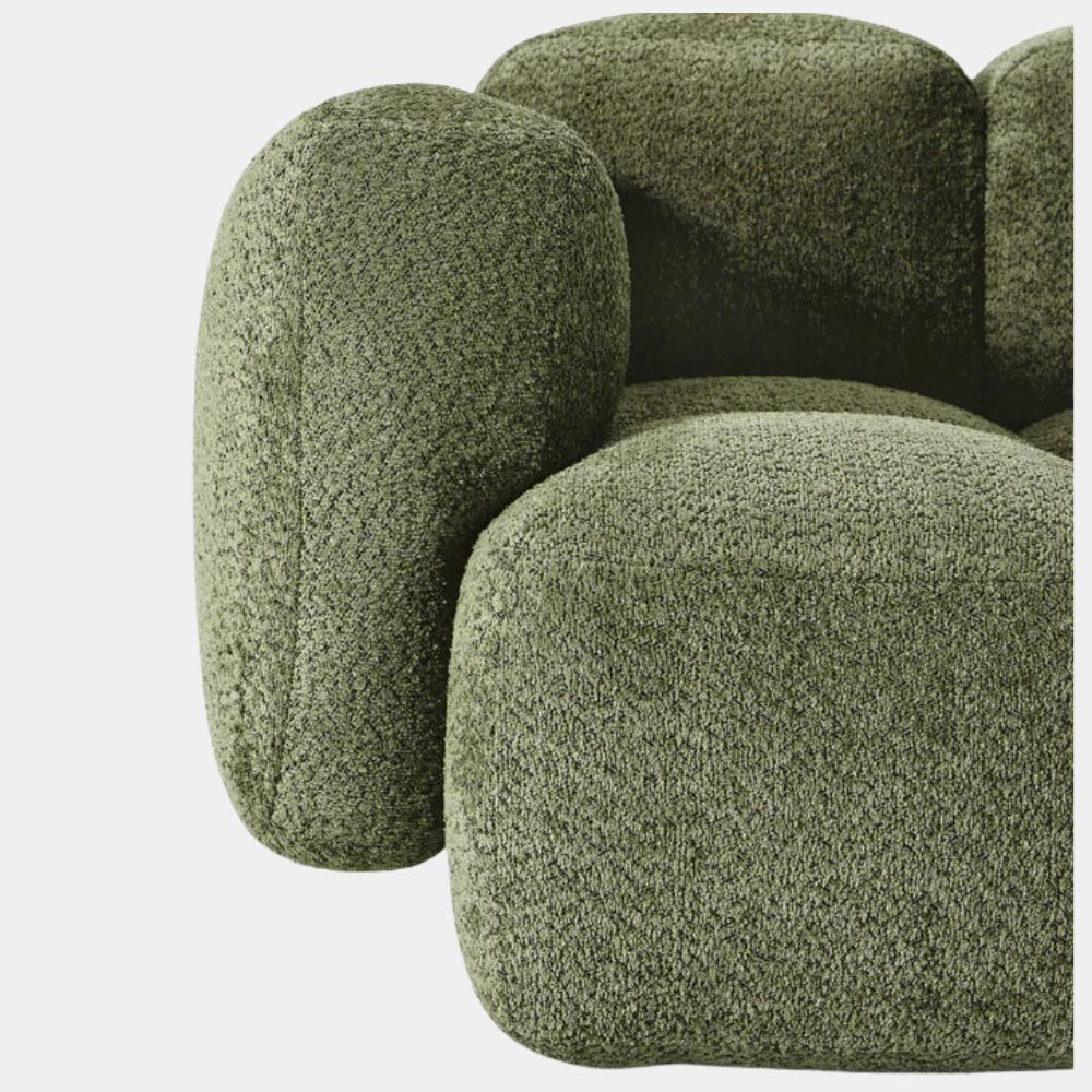 2 Seater Olive Cloud Modular Sofa