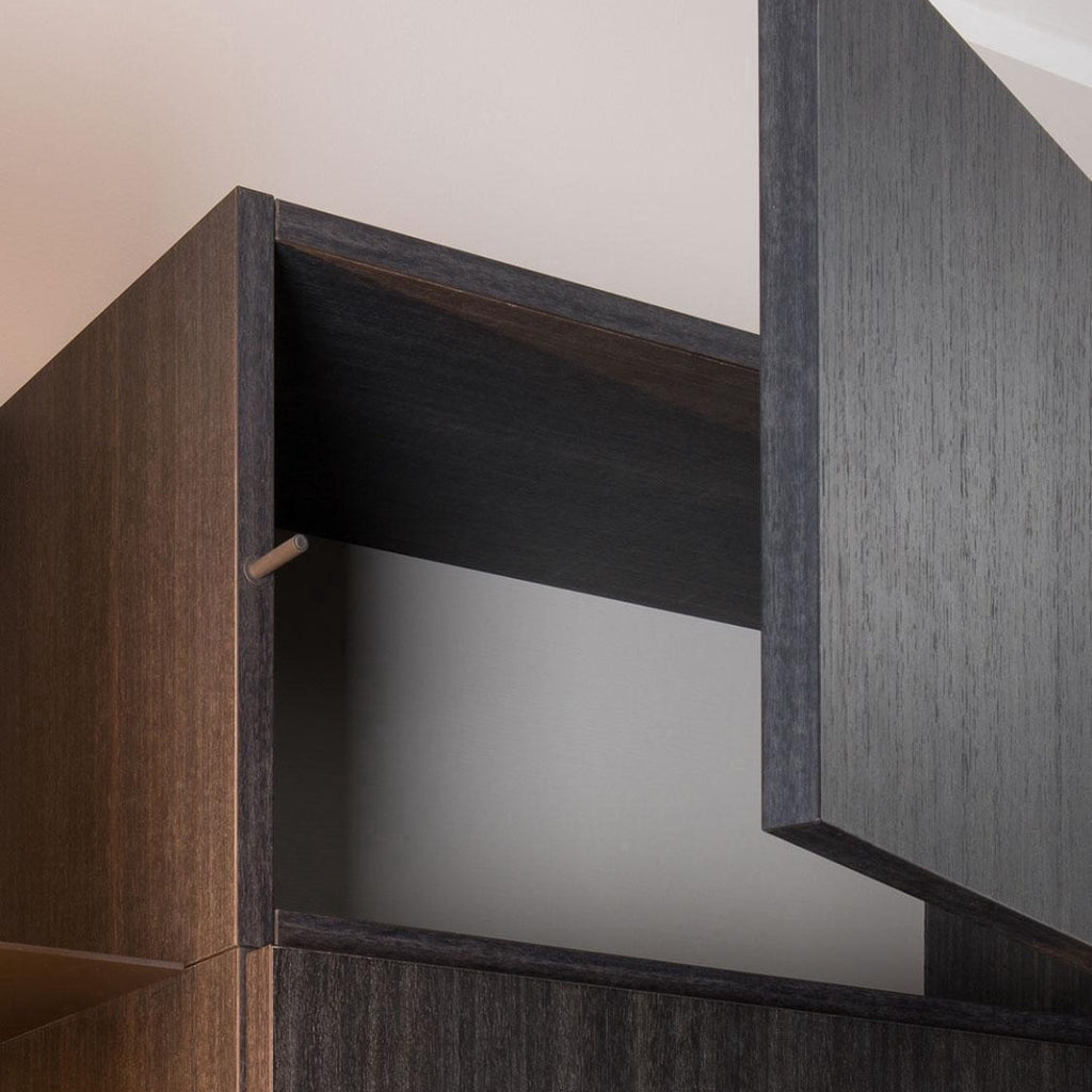 Contemporary Dual-Tone Wardrobe With Open Shelving