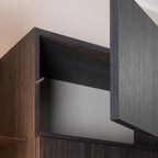 Contemporary Dual-Tone Wardrobe With Open Shelving