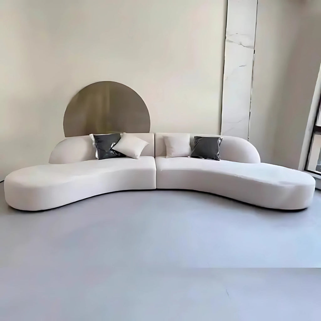 4 Seater Luxe Crescent Curved Sofa