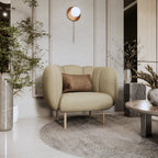 Cozy Bubble Plush Upholstered Accent Chair