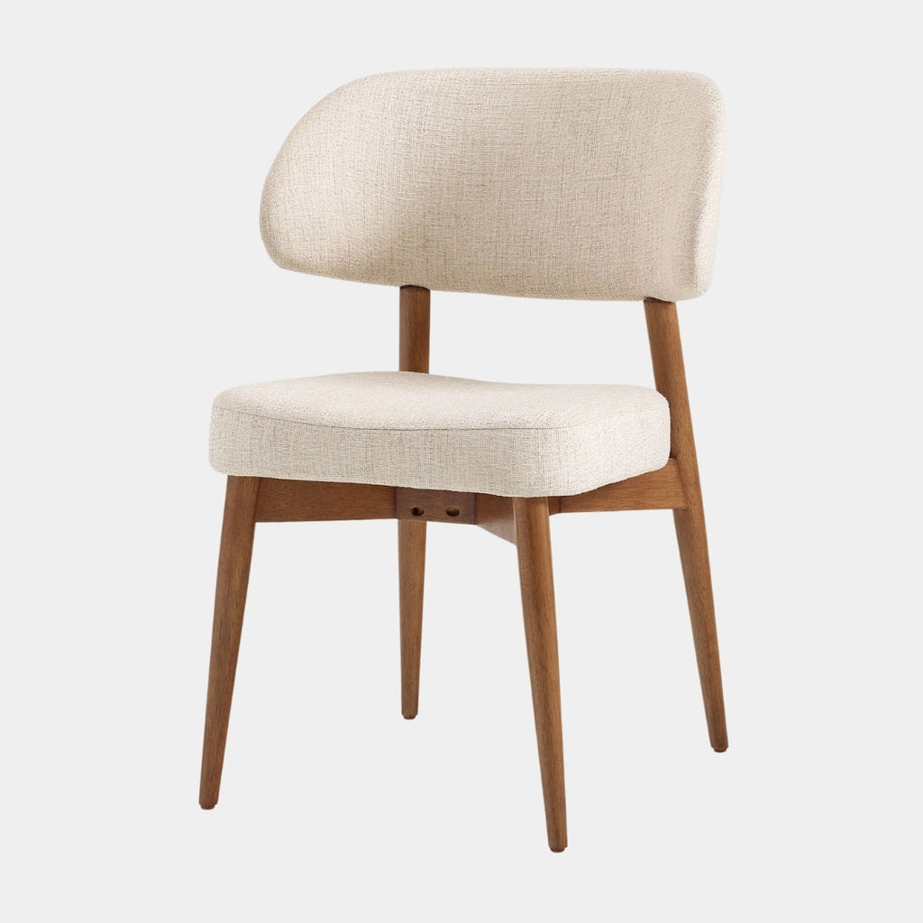 Modern Cream Upholstered Dining Chair