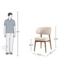 Modern Cream Upholstered Dining Chair