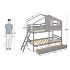 Twin Over Twin Kids Bunk Bed With Drawers