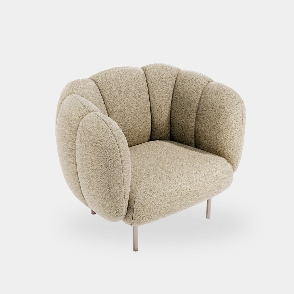 Cozy Bubble Plush Upholstered Accent Chair