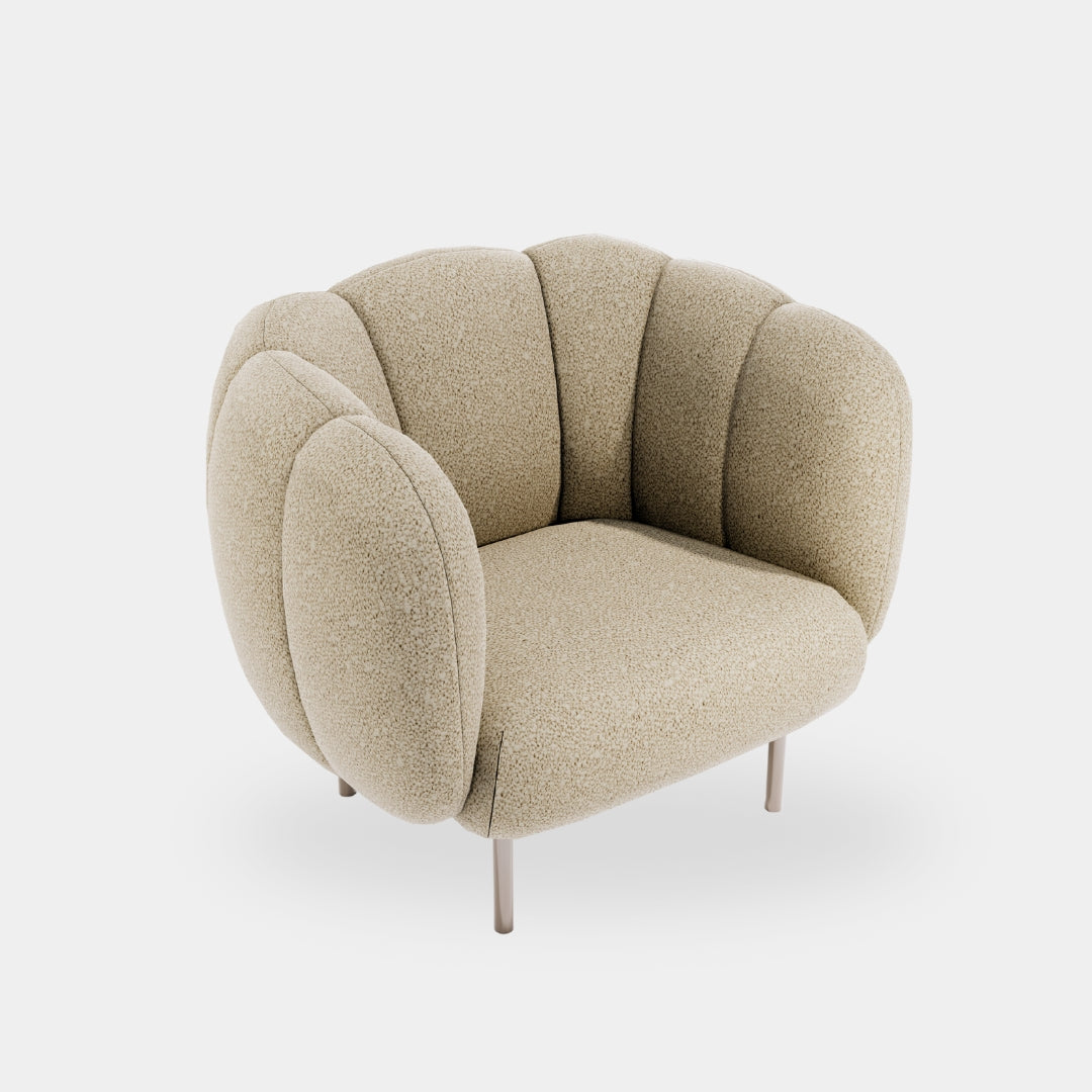 Cozy Bubble Plush Upholstered Accent Chair