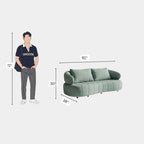 3 Seater Contemporary Cloud Curve Sofa
