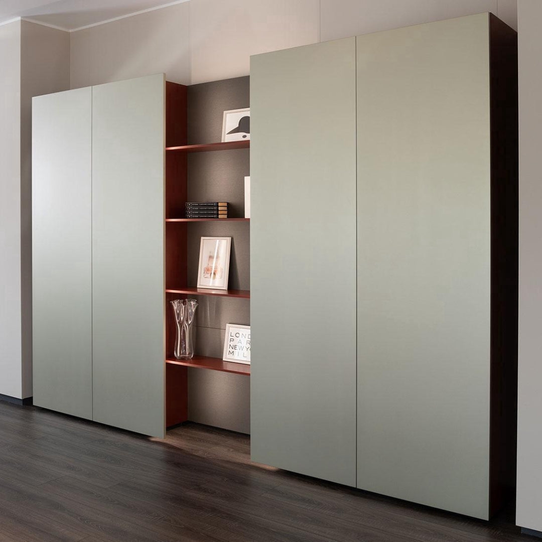 Sleek Minimalist Wardrobe With Display Shelving
