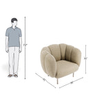 Cozy Bubble Plush Upholstered Accent Chair