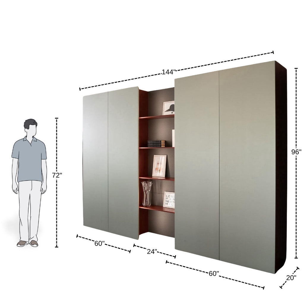 Sleek Minimalist Wardrobe With Display Shelving