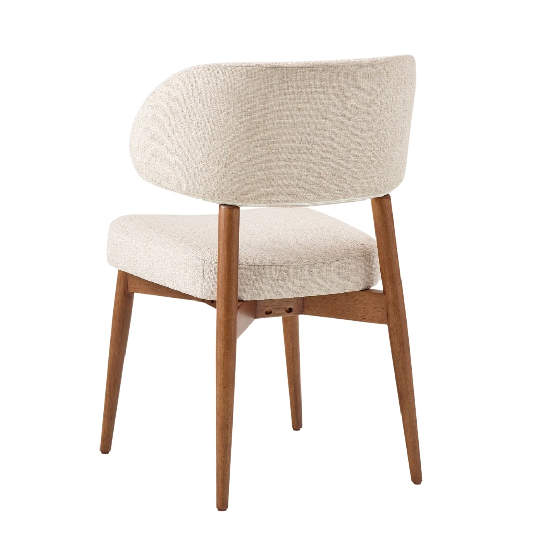 Modern Cream Upholstered Dining Chair
