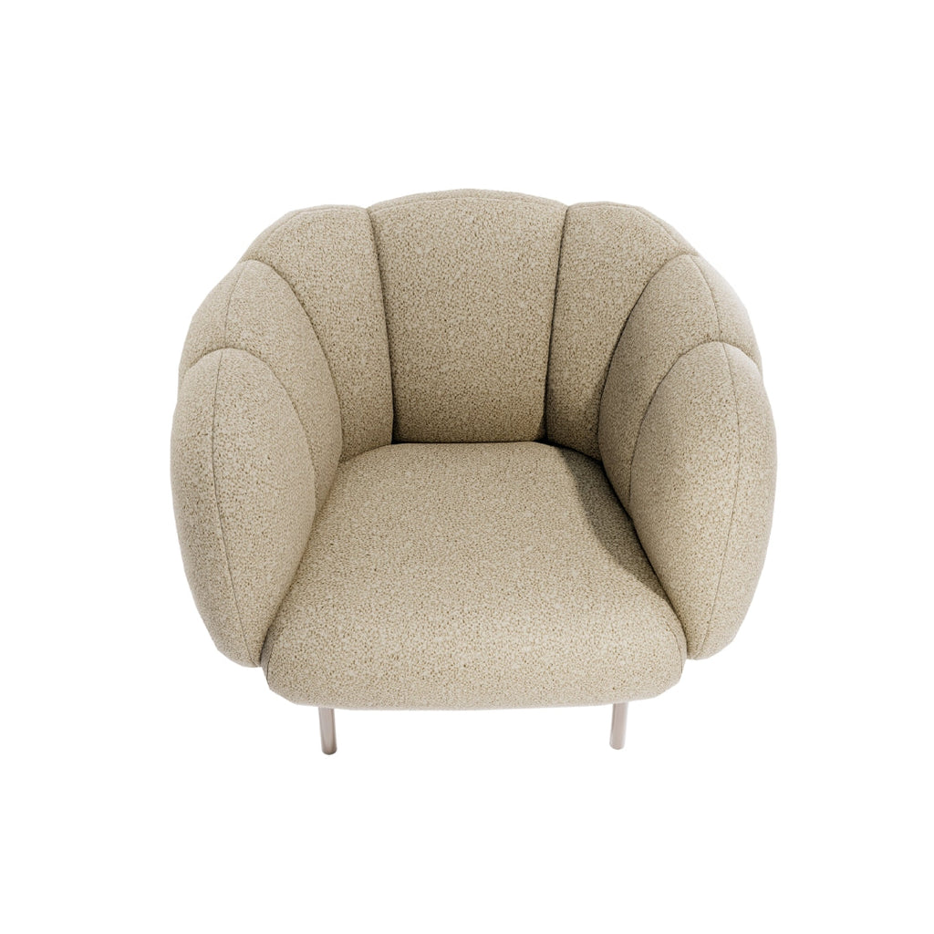 Cozy Bubble Plush Upholstered Accent Chair