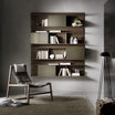 Ultra Sleek Wooden Bookshelf With Exotic Walnut Finish