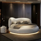 Luxe Round Comfort Bed with Solid Headboard 