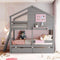 Twin Over Twin Kids Bunk Bed With Drawers