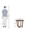 Cross-Leg Solid Wood Side Table

