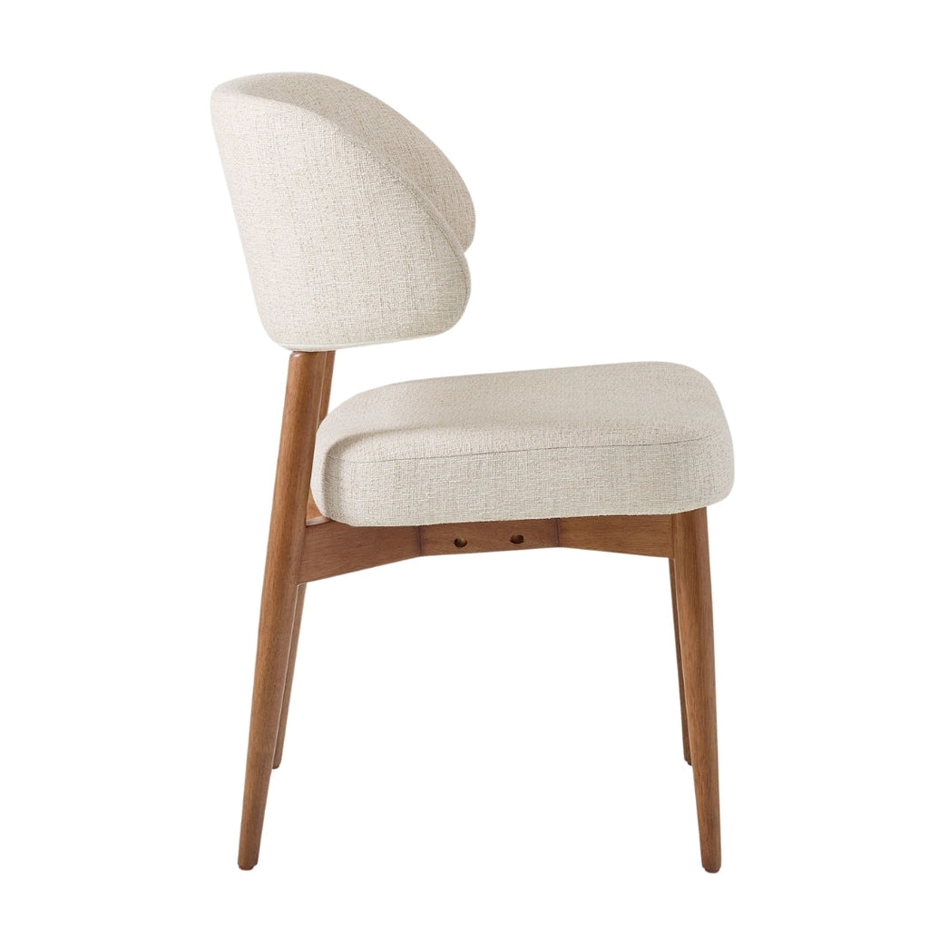 Buy Modern Cream Upholstered Dining Chair Online | Spaceven
