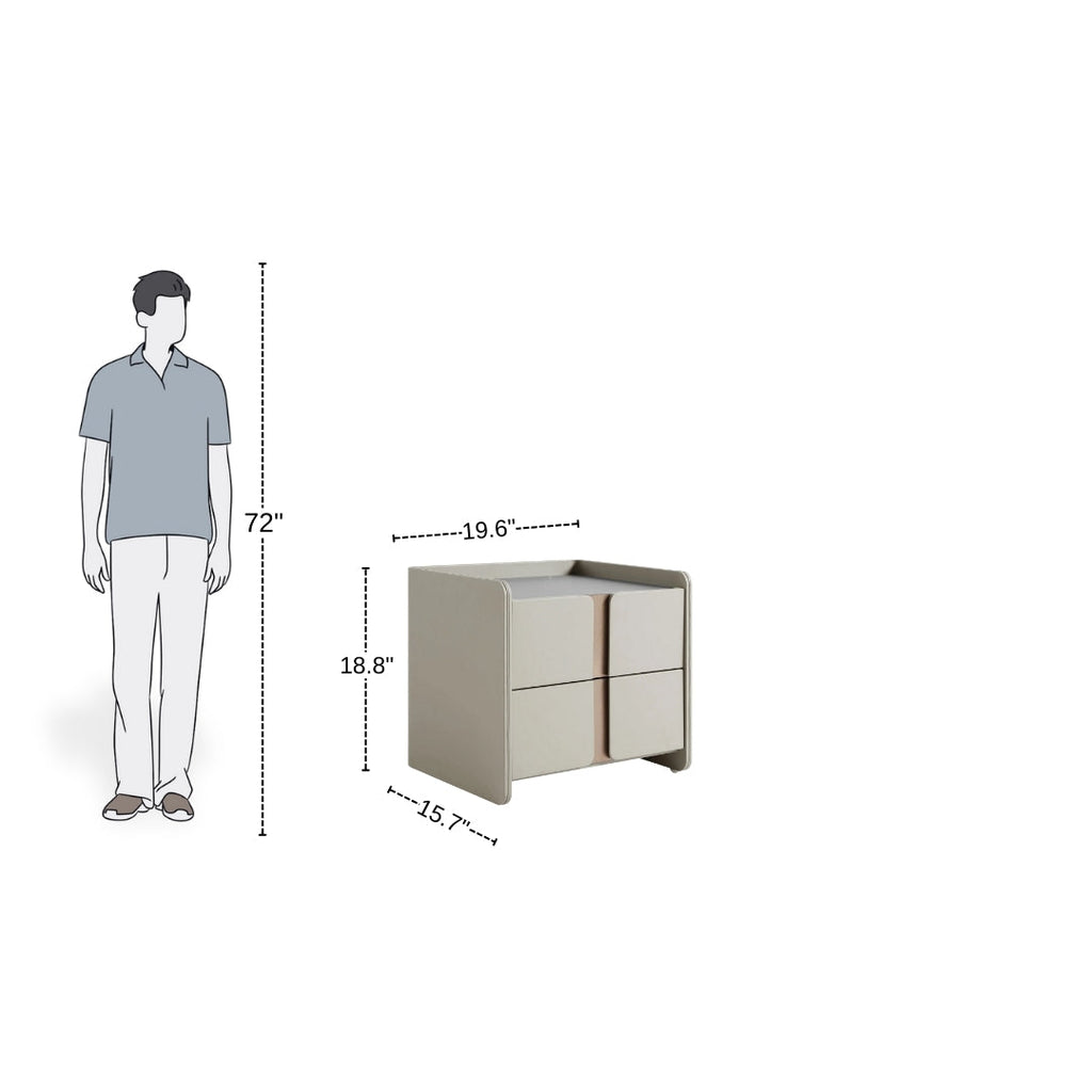 Luxury Soft Edge Contemporary Nightstand