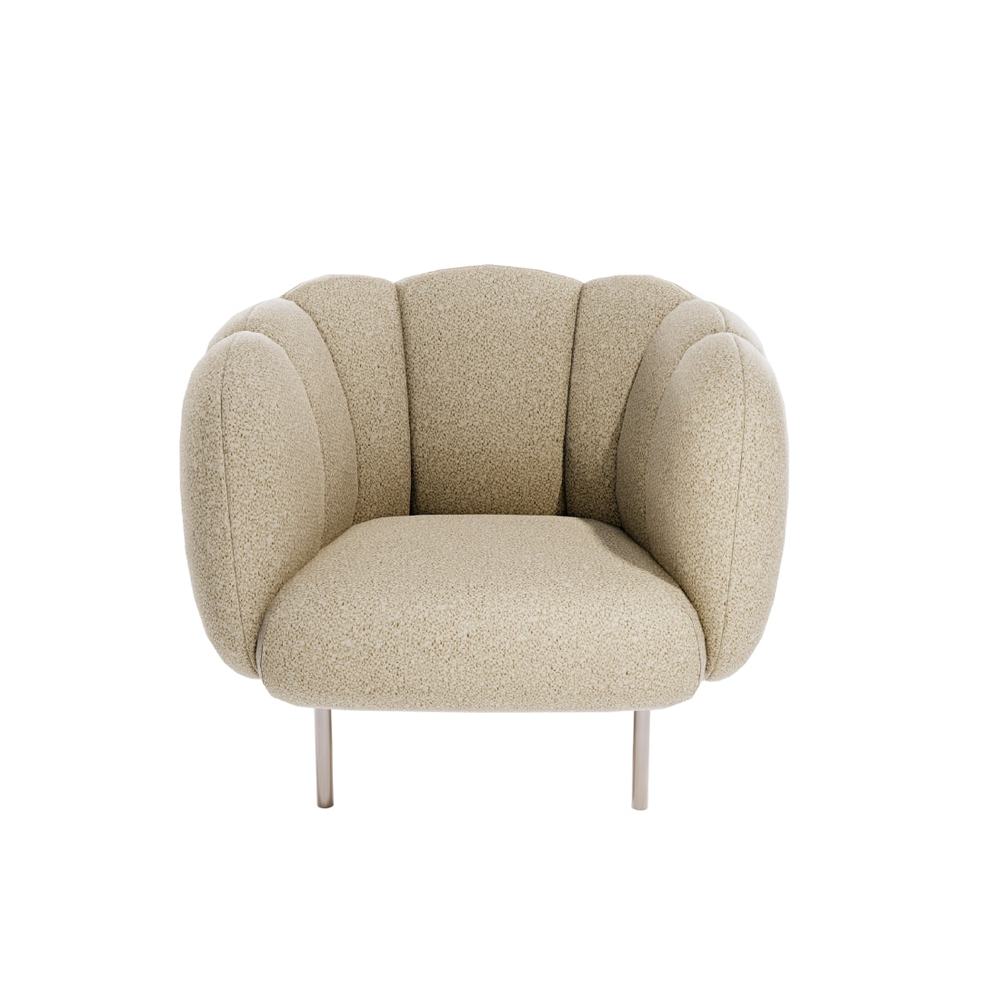 Cozy Bubble Plush Upholstered Accent Chair