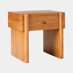 Brown Solid Wood Contemporary Nightstand  