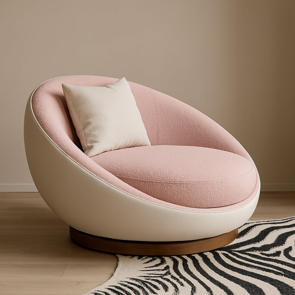 Cocoon Comfort Blush-Toned Lounge Chair