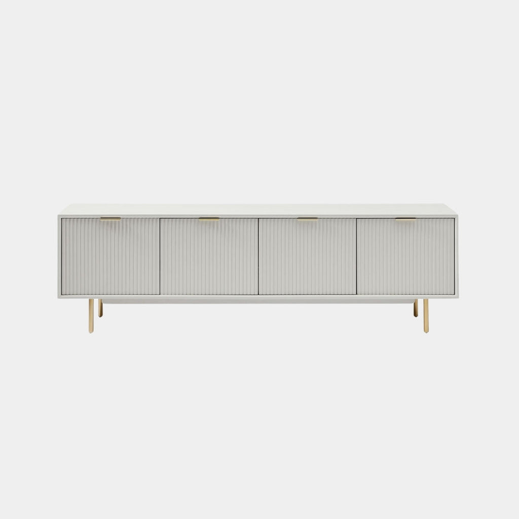 Modern Minimalist Striped Panel TV Unit