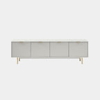 Modern Minimalist Striped Panel TV Unit