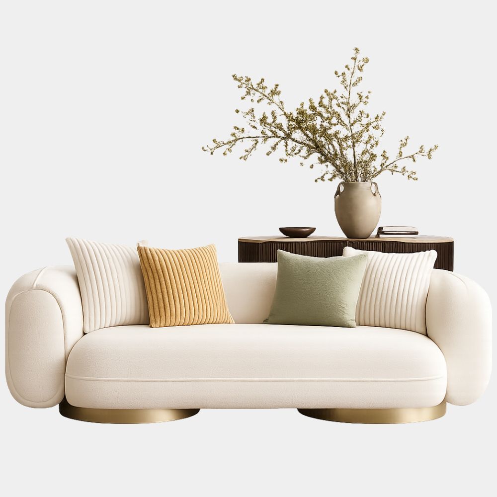 3 Seater Luxe Rounded Lounge Sofa