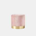 Pink Velvet Vanity Stool Ottoman Pouf
