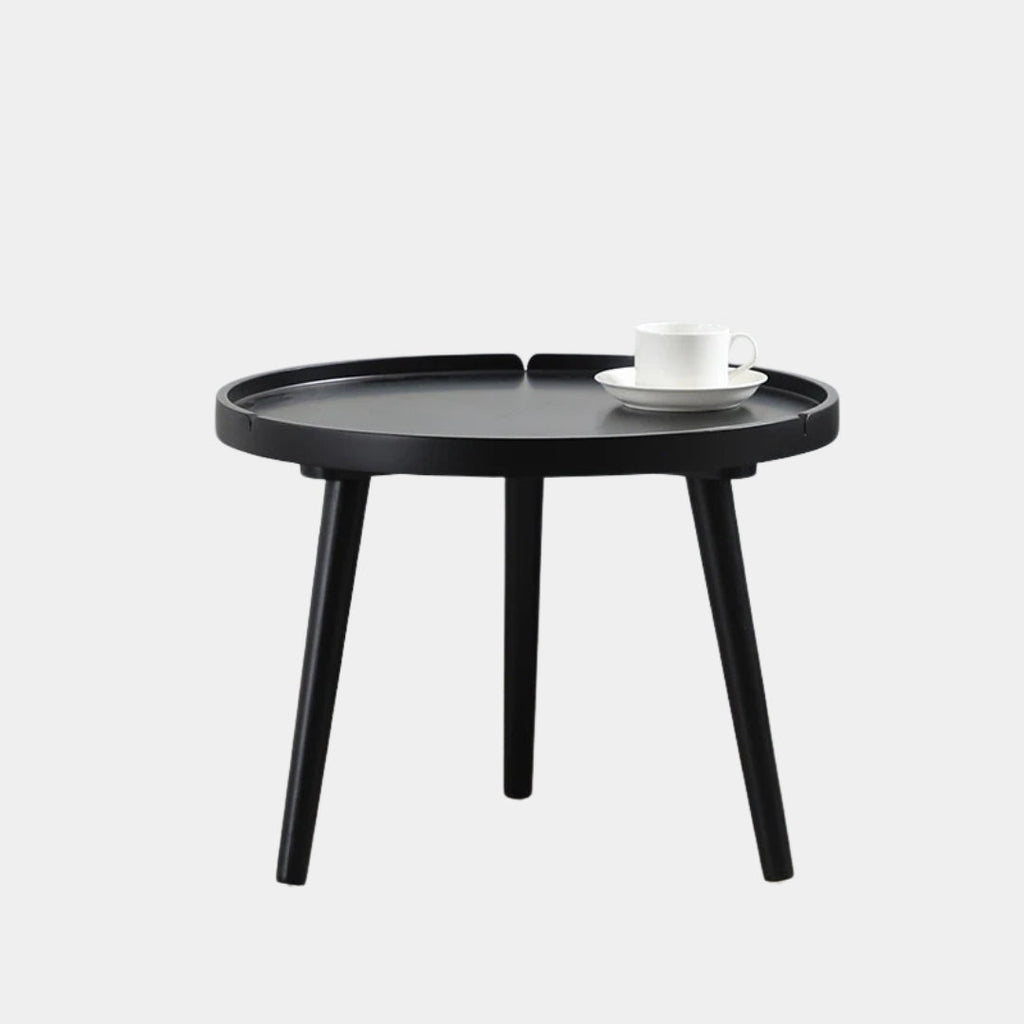 Contour Black Tray Modern Side Table